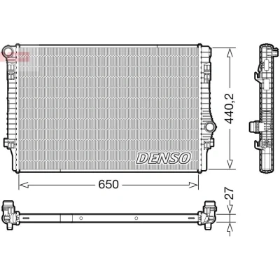 Imagen de DENSO DRM32049 Radiador, refrigeración del motor 650 456 27 VOLKSWAGEN: Golf 7, 7 Variant, Passat B8 SEAT: Leon III Hatchback