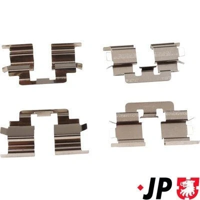 Imagen de JP GROUP 1364004110 Kit de accesorios, pastillas frenos Eje delantero MERCEDES BENZ: Clase A