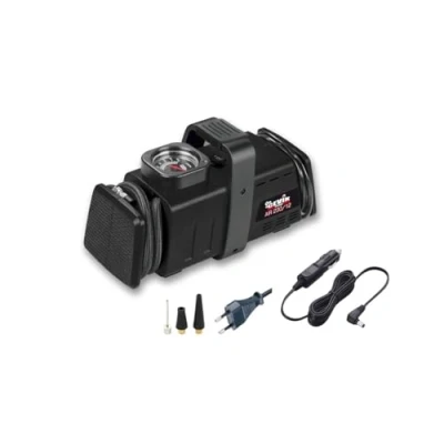 Imagen de CEVIK PRO CA AIR230/12 Compresor Aire Portátil Para Vehículos Toma de Mechero 12V Uso Doméstico 230V Presión Máx 7 Bar Caudal 180 l/min Inflar Neumáticos y Otros Objetos