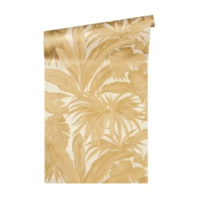 Imagen de Papel pintado Versace De La Selva tejido no 10.05 m x 0.70 Oro Crema Fabricado en Alemania 962404 96240 4