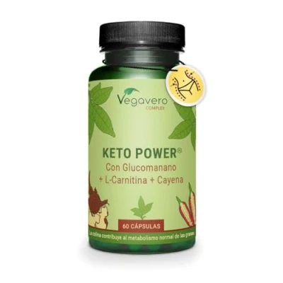 Imagen de Keto Diet Power Quemagrasas Potente y Rápido con Glucomanano L carnitina Suplemento Cetogénico Completo Para Hombres Mujeres 60 Cápsulas Vegano