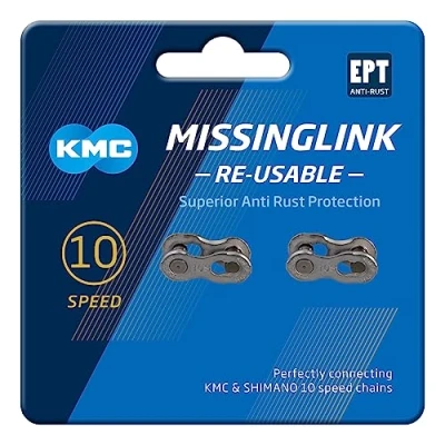 Imagen de KMC ESLABÓN RAPIDO Cadena 10V X10 Accesorios y recambios bicis, Unisex Adult, Multicolor, 5,88 mm EU