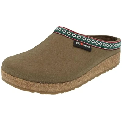 Imagen de HAFLINGER Zapatillas de casa Fieltro Unisex Grizzly Franzl 711001, Talla:41 EU, Color:Verde