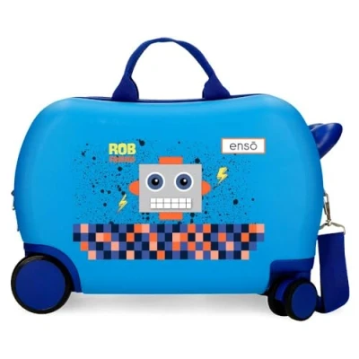 Imagen de Enso Rob Friend Maleta Infantil Azul 45x31x20 cms Rígida ABS 24,6L 1,8 kgs 4 Ruedas Equipaje Mano