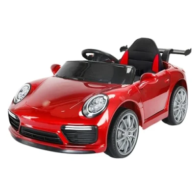 Imagen de Coche Eléctrico para Niños. Vehículo Deportivo Infantil con Mando de Control y Pedal Aceleración. Descapotable Música Luces LED Batería Recargable Cargador Incluido.