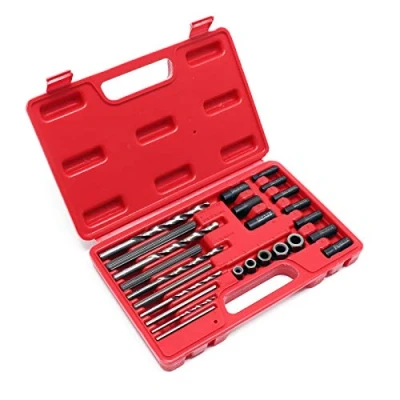 Imagen de Extractores tornillos rotos Set 25 piezas Juego extractor pernos Brocas rotura Guías Tuercas