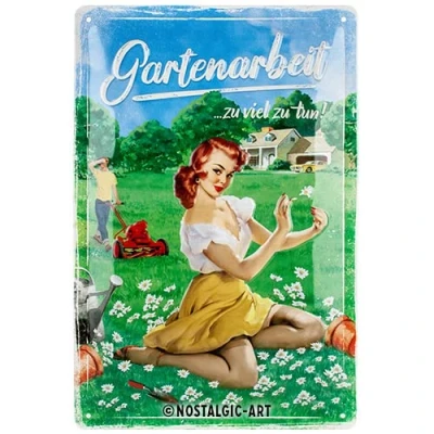 Imagen de Nostalgic Art Cartel de metal retro 20 x 30 cm, diseño vintage con texto en alemán
