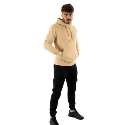 Imagen de Calvin Klein Jeans Badge Hoodie J30J323430 Sudaderas con Capucha, Beige (Warm Sand), L para Hombre