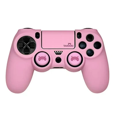 Imagen de FRTEC Combo Pack Tanooki, Protector Rígido + Grips Pegatina Compatible con mando Playstation 4