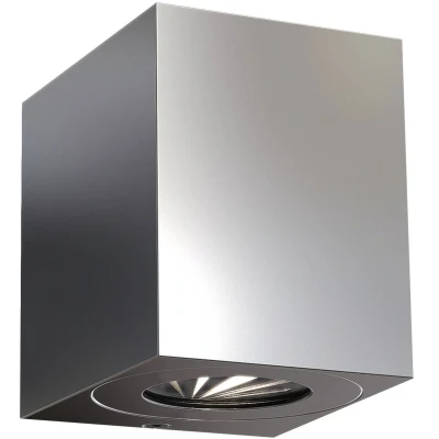 Imagen de Nordlux Aplique LED Canto Kubi 2, 10 cm, acero inoxidable