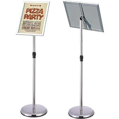 Imagen de Newzealkids soporte de pie para póster con carteles, bodas, espectáculos, publicidad, etc, color plata A3