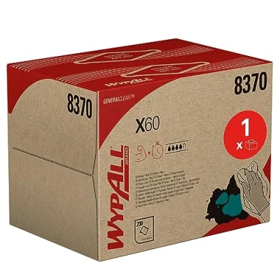 Imagen de WypAll X60 General Clean paños 8370 de limpieza azules 1 caja BRAG x 200 (200 en total)