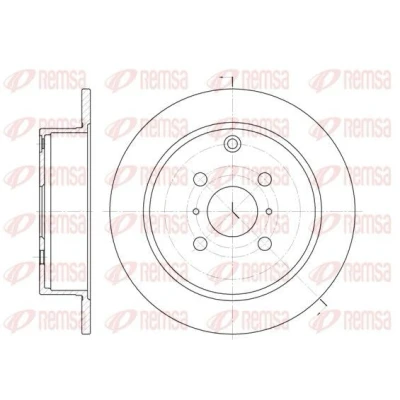 Imagen de REMSA 6805.00 Disco de freno Eje trasero 268, 268 9 4 macizo TOYOTA: Corolla IX Hatchback, Berlina, Yaris I Hatchback