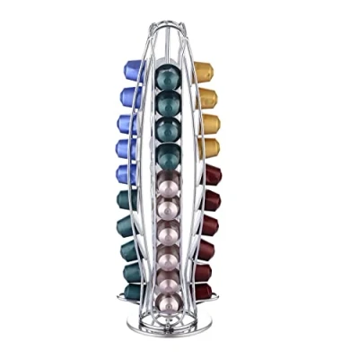 Imagen de EXZACT Soporte para cápsulas de café, compatible con Nespresso Classic (40 piezas) estante giratorio torre café Nuevo 2021
