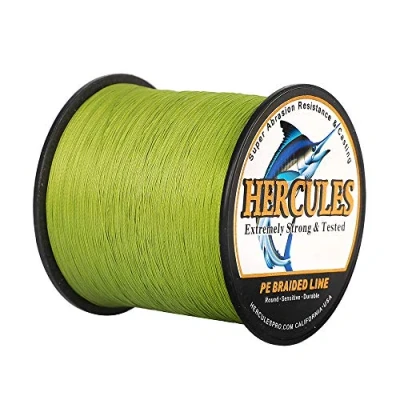Imagen de HERCULES Sedal Trenzado de 4 Hilos, 100 2000 m, 6 LB, Súper Suave, Polietileno, Multifilamento Hilo Pescar en el mar y Agua