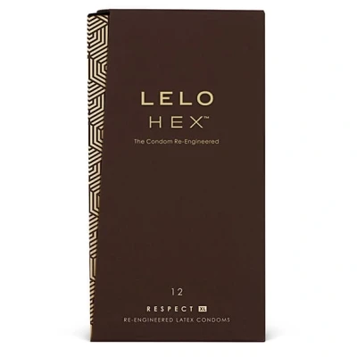 Imagen de HEX Respect XL de LELO, Condones Extralargos con Mayor Resistencia, Preservativos Talla Grande, 58 mm Diámetro (Paquete 12)