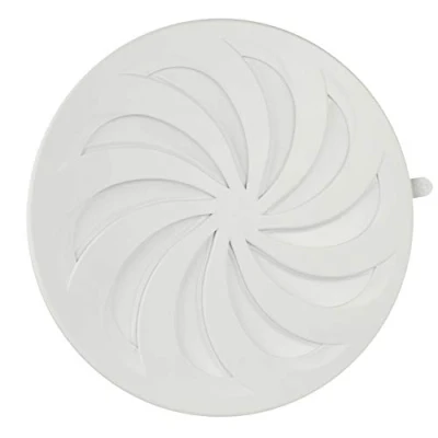 Imagen de rejilla de ventilación, protección contra insectos, redonda, plástico ABS, color blanco, roseta ajustable, diámetro 70, 80, 90, 100, 110, 120, 125, 130, 140, 150 MKK®