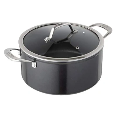Imagen de KUHN RIKON Easy Pro Olla con tapa de cristal (aluminio, inducción, 5,1 L, 24 cm), color negro