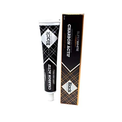Imagen de SUPERWHITE Pasta de dientes Blancura con Carbón Activo Black Edition, 75 ml