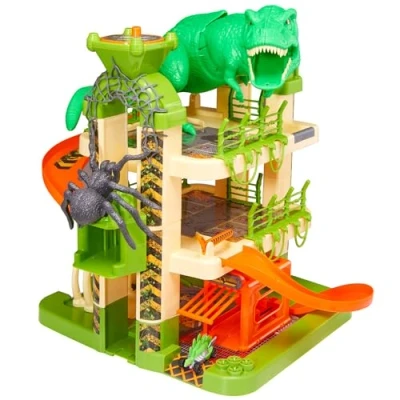 Imagen de Inateck Beast Machines Monster Mayhem Dinosaur Garage Featuring A Lift, Speed Ramp, Tarantula, Chomping &amp; Bones Launcher with 1 Car Ramp Toy Ages 3+