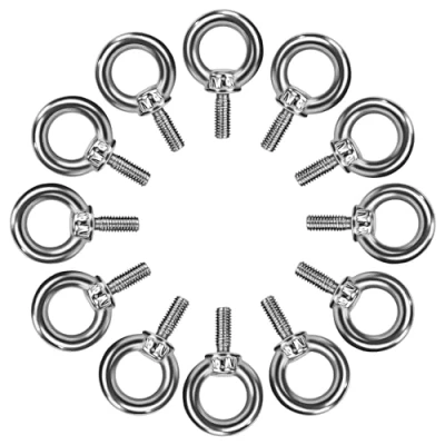 Imagen de QIMEI SHOP Anillos de Elevación M4 Pernos Ojo Cancamo Tornillos Argollas Acero Inoxidable 304 para Colgar y Fijar 12 Piezas