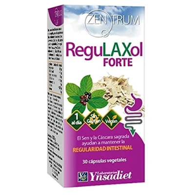 Imagen de Zentrum90 Regulaxol Regularidad Intestinal con Sen, Cáscara Sagrada y Aloe Vera 30 Cápsulas