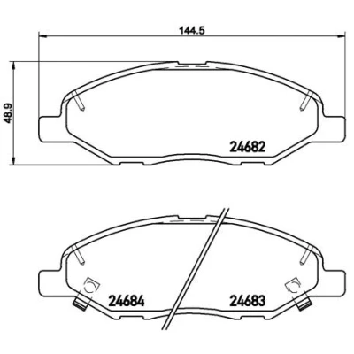 Imagen de BREMBO P 56 088 Juego de pastillas freno con avisador acústico desgaste sin accesorios NISSAN: Note I, MICRA 3, Tiida Hatchback