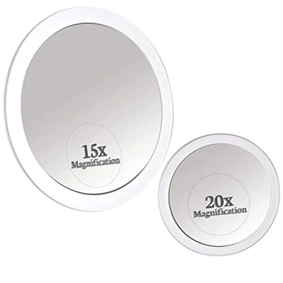 Imagen de Mirrorvana Espejo Aumento 15X y 20X con Ventosa para Baño Espejos de Maquillaje Redondo sin Luz Viaje Portatil x20 x15