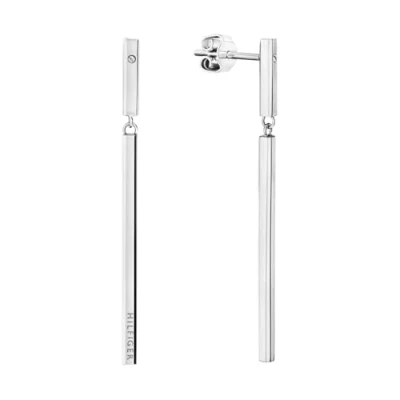 Imagen de Tommy Hilfiger Linear Pendientes silvercoloured, Mujer, Talla: One Size, Silver coloured
