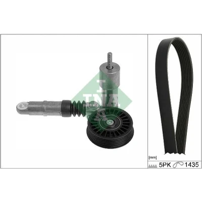 Imagen de INA 529 0425 10 Juego de correas trapeciales poli V Revisar/sustituir poleas libres del alternador VOLKSWAGEN: Passat B5 GP Berlina, Variant