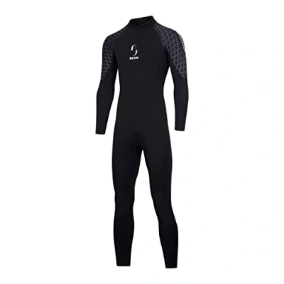 Imagen de ZCCO Wetsuits Neopreno de 3 mm para Hombre, Manga Completa, Pesca submarina, esnórquel, Surf, piragüismo, Buceo, Buceo (Hombres Negro,L)