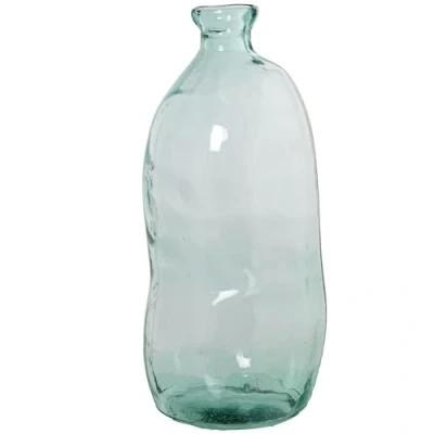 Imagen de DRW Jarron de Vidrio Reciclado en Transparente Irregular 34x73cm, Boca 8cm