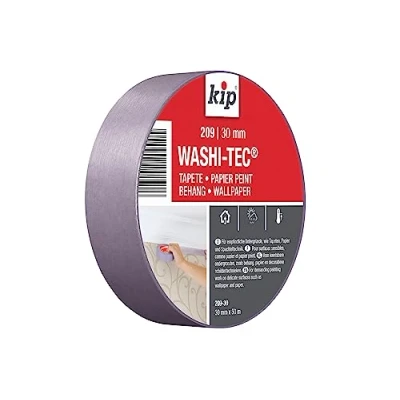 Imagen de KIP Cinta adhesiva Washi Tec, 30 mm x 50 m, para pintura y decoración