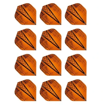 Imagen de RED DRAGON Hardcore Radical Naranja Plumas de Dardos Estándar Extra Gruesos 4 Juegos por Paquete (12 vuelos en Total)
