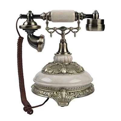 Imagen de Sutinna Teléfono Antiguo Vintage, Registros de Llamadas 38 Grupos FSK/DTMF línea Fija Retro con cancelación Ruido función rellamada un botón para el hogar