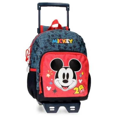 Imagen de Disney Mickey Get Moving Mochila Preescolar con Carro Multicolor 23x28x10 cms Poliéster 6,44L