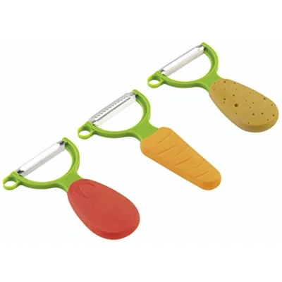 Imagen de Kuhn Rikon 20403 Set Juego peladores Veggie, 10.2 cm, Zanahoria + Patata Tomate, Plastic