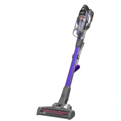 Imagen de Black+Decker Aspirador de Escoba Power Series Extreme para Mascotas, Batería Externa 36V Litio 2Ah, 3 Velocidades, 78min Autonomía, Cepillo Anti Enredos, Depósito 750ml, Luces LED, BHFEV362DP QW