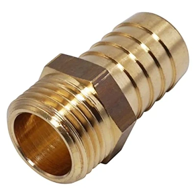 Imagen de SKIR&#039;CO (1 Unidad) Rosca Macho de latón 1/2 Pulgadas x 18 mm, Adaptador púas Manguera, Conector Cola BSP