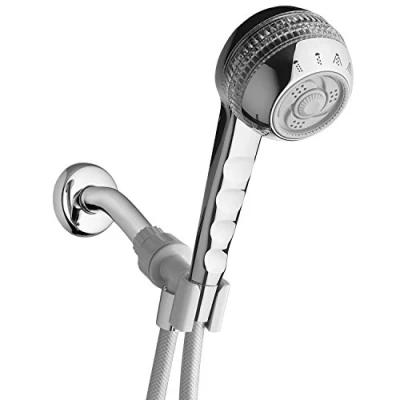 Imagen de Waterpik SM 453CGE 4 modos de masaje ducha original 1.8 GPM cabezal mano, cromo/cristal
