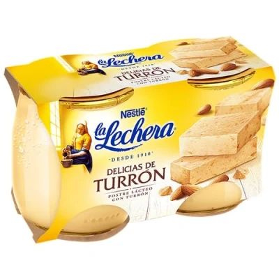 Imagen de NESTLE PACK 4 UNIDADES Postre lacteo con sabor a turrón LA LECHERA de Nestlé 2 x 125 g. (PRODUCTO REFRIGERADO)