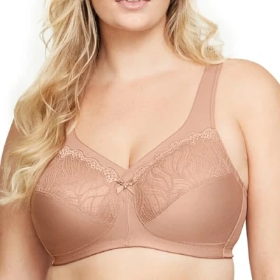 Imagen de Glamorise MagicLift #1010 Sujetador de sujeción Natural sin Aros Cobertura Completa, Traslúcido, Cafetería, 120C para Mujer