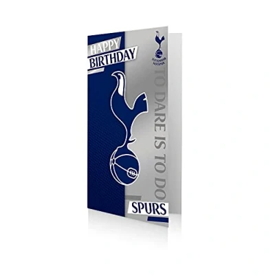 Imagen de TOTTENHAM TO011 Tarjeta de cumpleaños troquelada con Escudo Hotspur, Multicolor, 22,8 x 12,7 cm