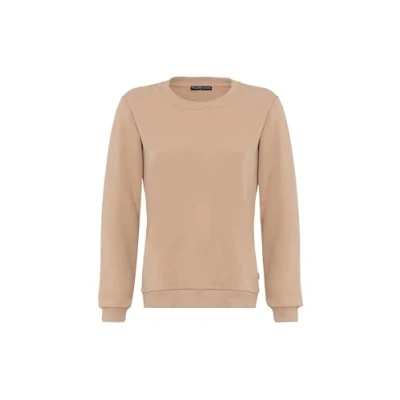 Imagen de Redbridge Sudadera básica Jersey clásico con cuello redondo Estilo casual, beige, M