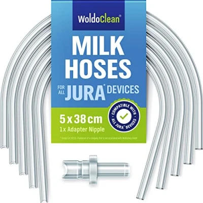 Imagen de Manguera de leche 5 x y boquilla conexión 1 para cafeteras automáticas Compatible con máquinas Jura Impressa Giga Ena