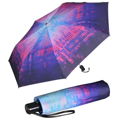 Imagen de Knirps Paraguas plegable Slim Duomatic, Matrix rosa, 90 cm