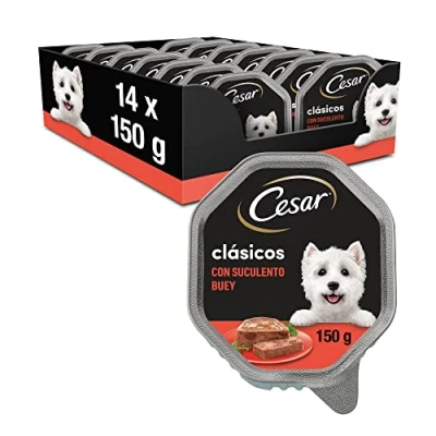 Imagen de César Tarrina para perros clásicos de buey 150g [pack 14]