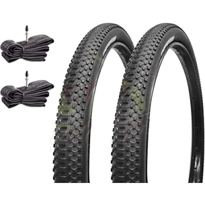 Imagen de 2 neumáticos 27,5 x 2,10 (54 584) + cámaras de aire Mountain Bike rígidos bicicleta MTB