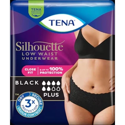 Imagen de TENA Silhouette Noir Bragas elásticas desechables de cintura baja para mujer con 27 fugas urinarias