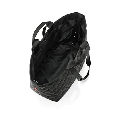 Imagen de reisenthel classic shopper XL rhombus black Amplia bolsa De la compra y elegante bolso mano en uno material hidrófugo